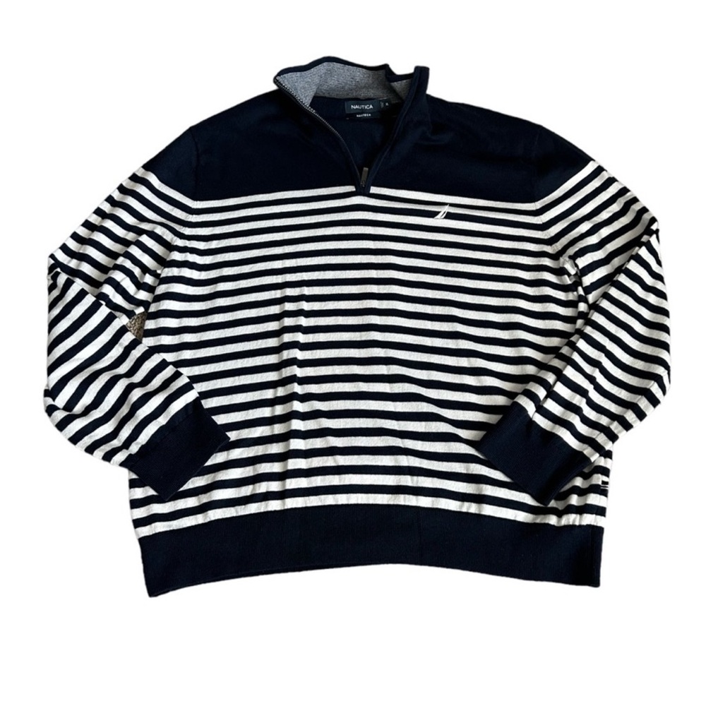 Men’s nautica navtech quarter zip navy and white mens size xl
